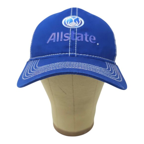 Allstate Good Hands Logo Mesh Strapback Cap Trucker Baseball Hat Pro Fit Elevate - Picture 10 of 14